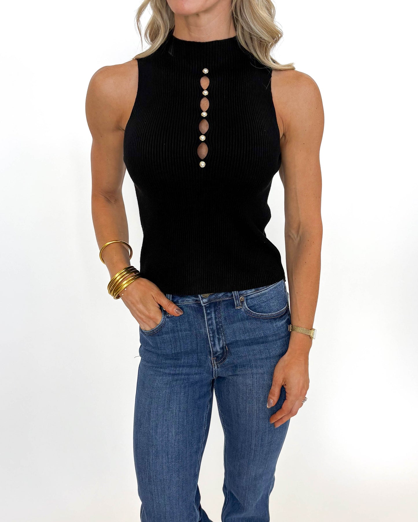 Pearls & Poise Top - 2 COLORS