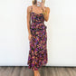 Midnight Bloom Ruffle Dress