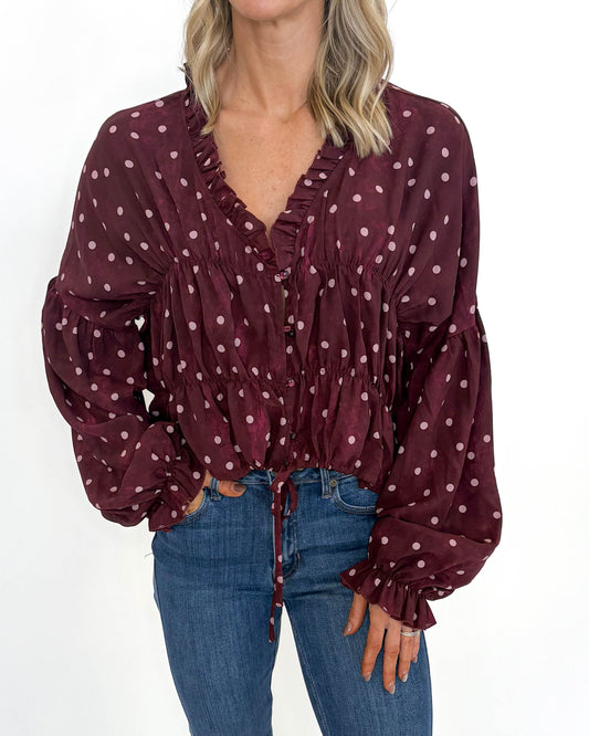 Burgundy Bliss Blouse