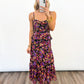 Midnight Bloom Ruffle Dress