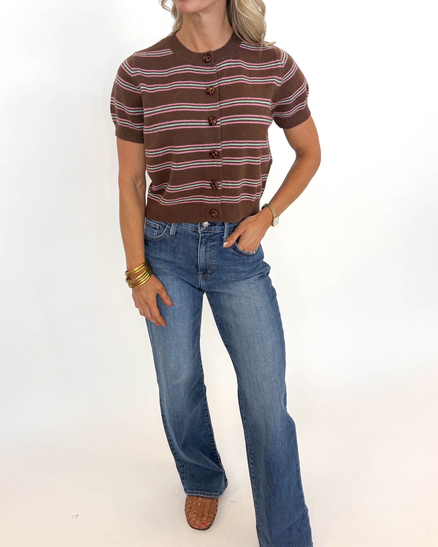 Sweet on Stripes Cardigan Top
