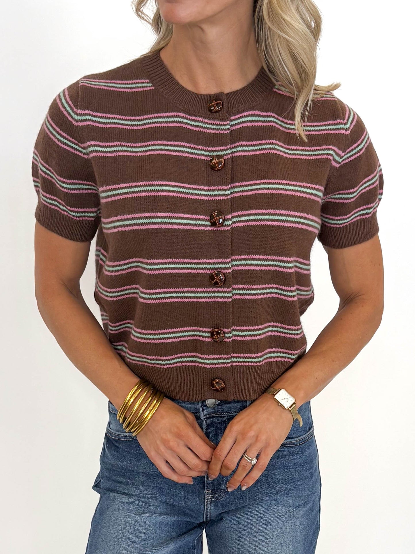 Sweet on Stripes Cardigan Top