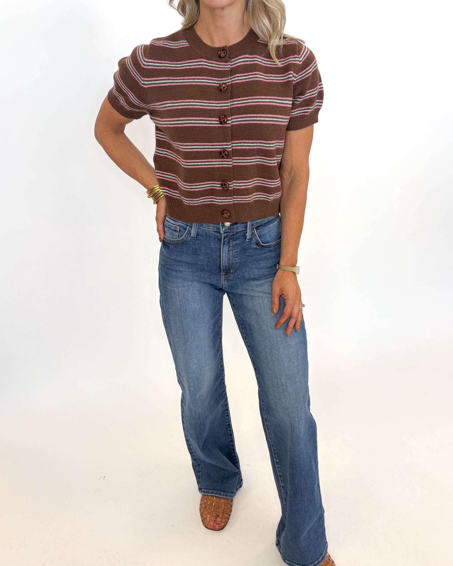 Sweet on Stripes Cardigan Top