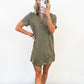 City Chic Suede Dress