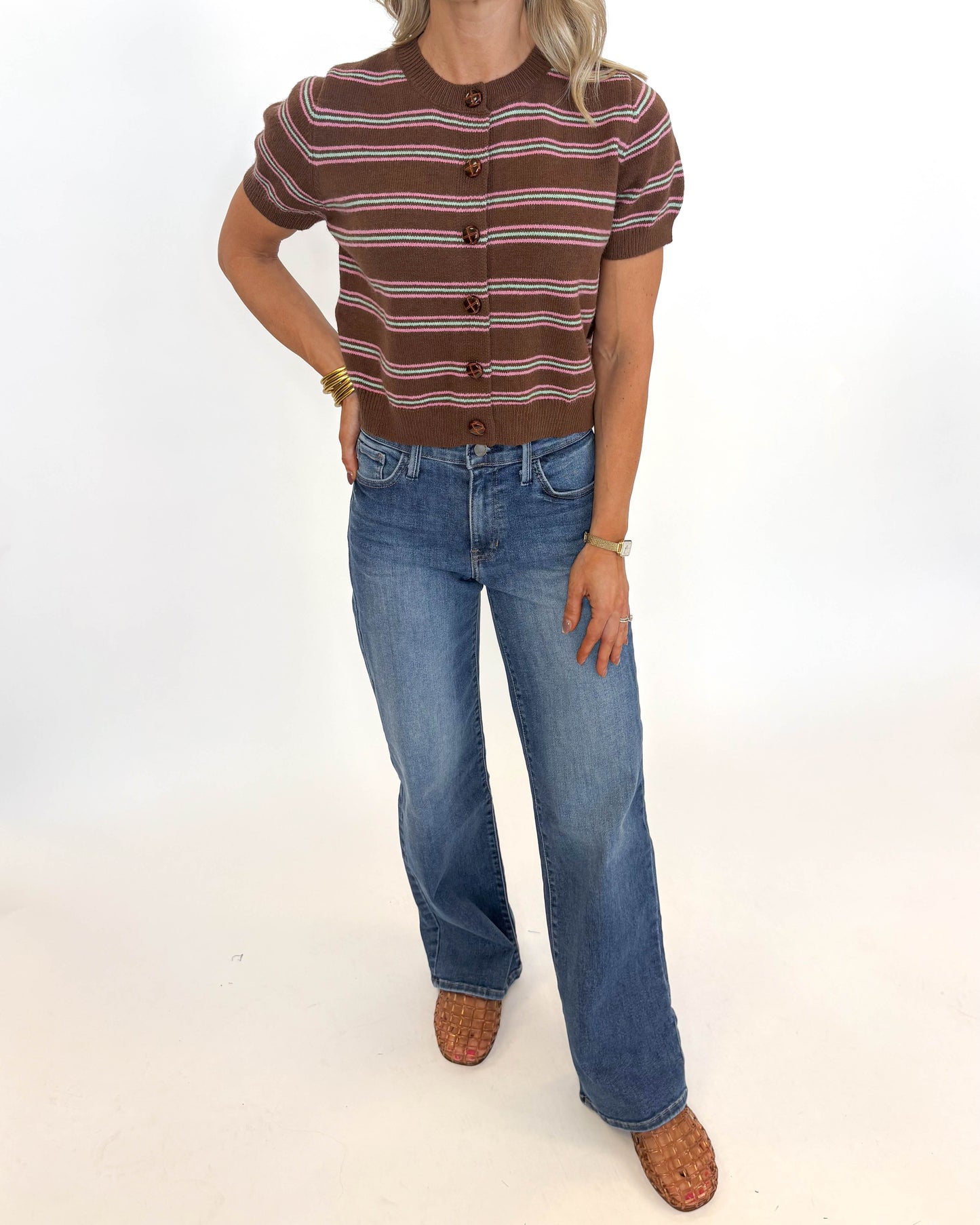 Sweet on Stripes Cardigan Top