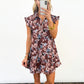 Ruffled Bloom Button-Down Dress