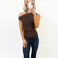Cocoa Twist Knit Top