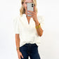 Luxe Edge Faux Leather Top