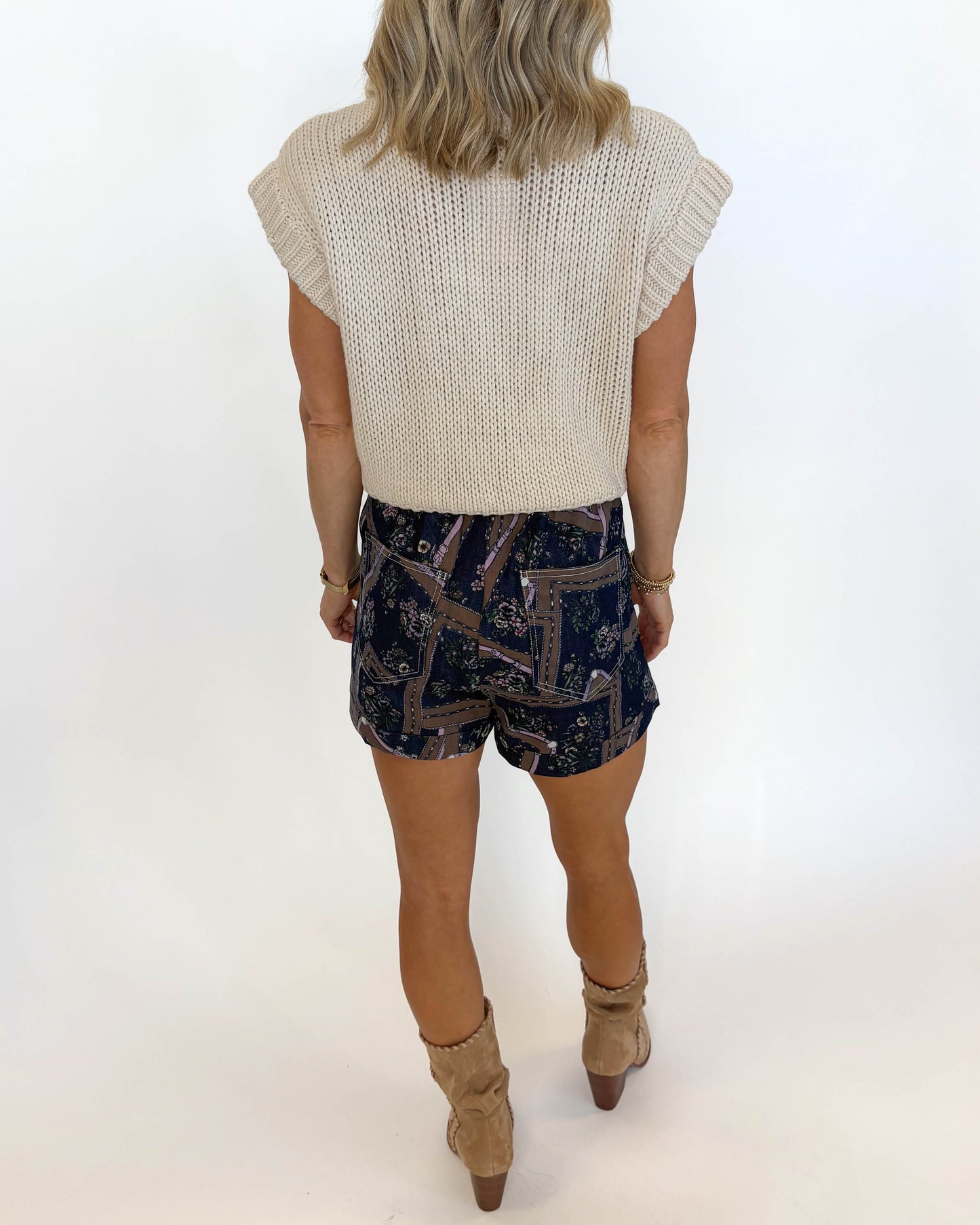Vintage Reins Printed Shorts