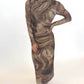 Mocha Marble Mesh Dress