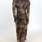 Mocha Marble Mesh Dress