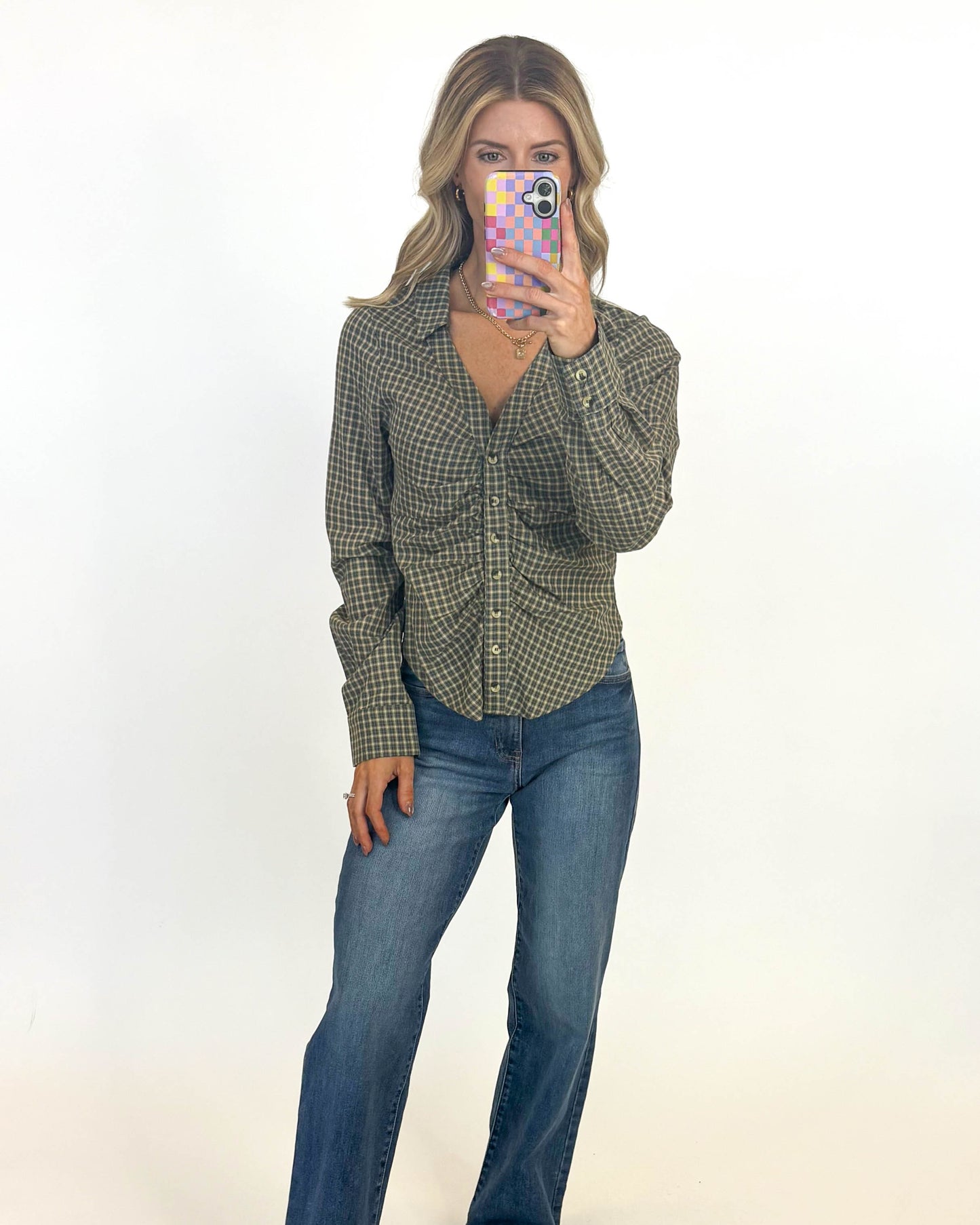 Woodland Whim Plaid Top