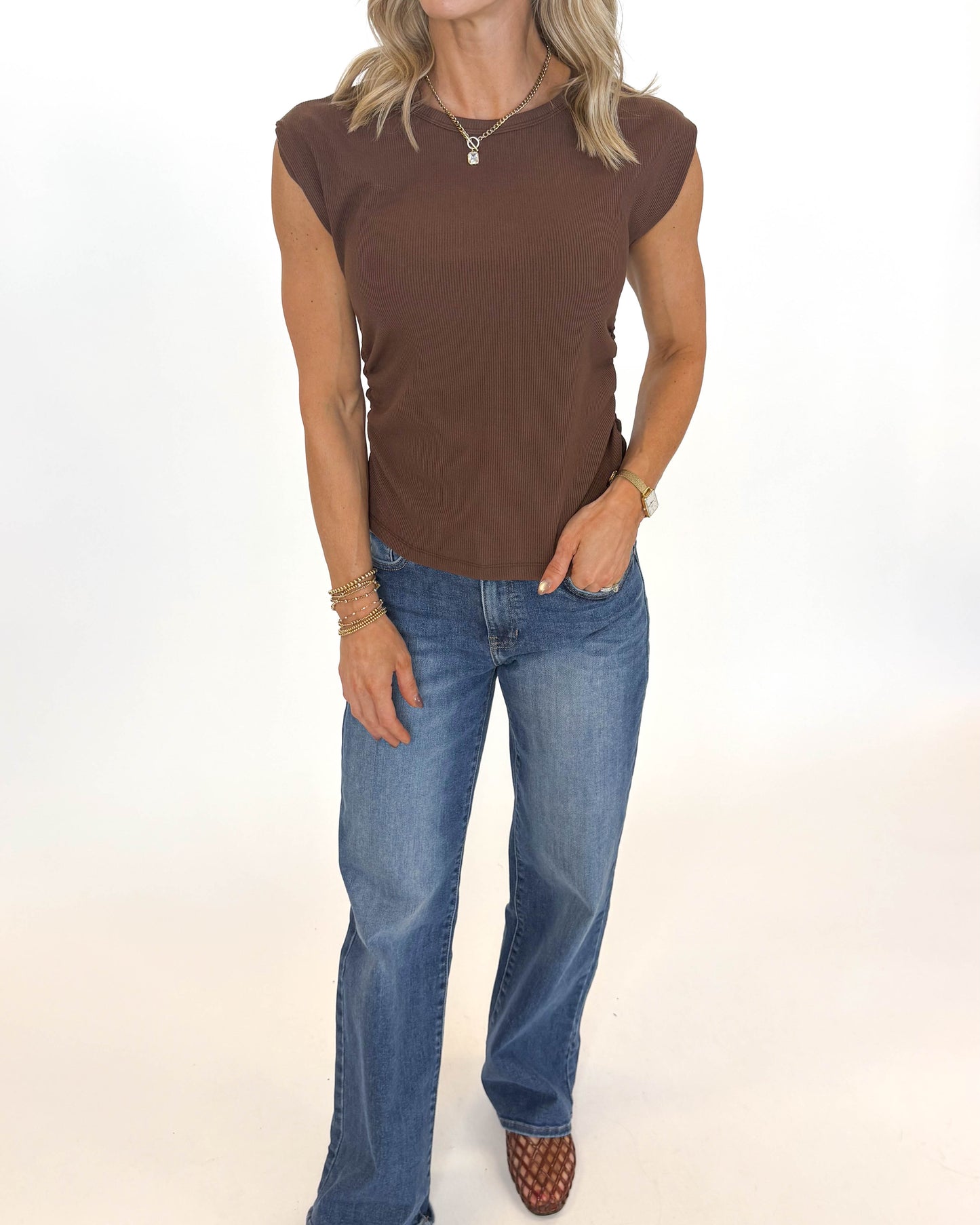 Mocha Mood Ribbed Tank