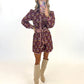 Plum Petals Shirt Dress