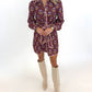 Plum Petals Shirt Dress