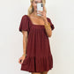 Rustic Charm Smocked Mini Dress