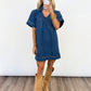 Effortless Edge Denim Dress