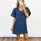 Effortless Edge Denim Dress