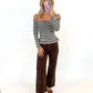 Mocha Melody Peplum Top