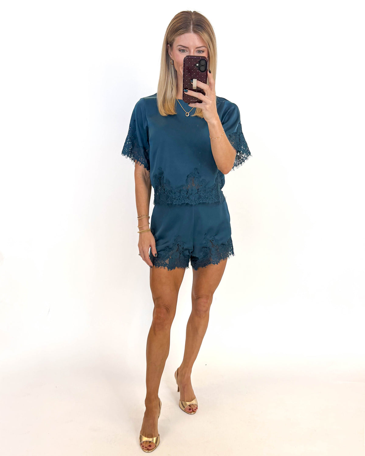 Lace & Leisure Shorts Set