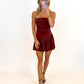 Wine & Lace Mini Dress