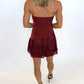 Wine & Lace Mini Dress