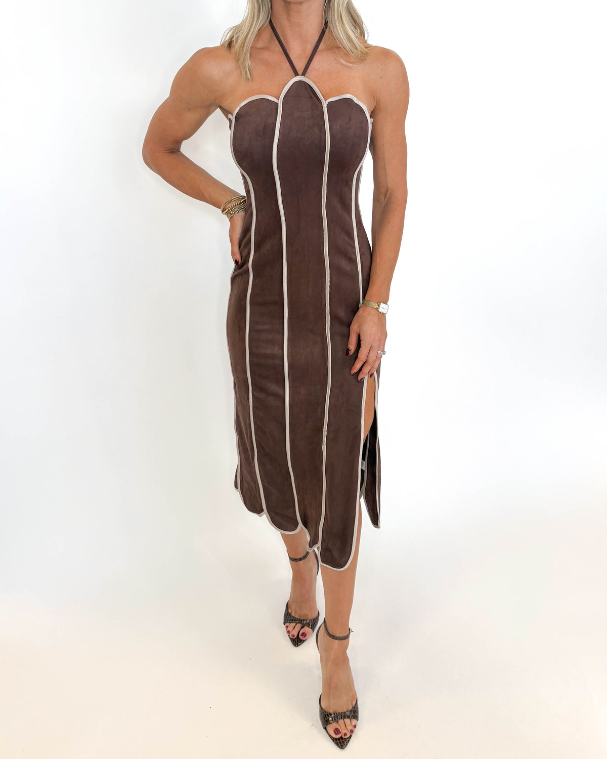 Cocoa Petal Midi Dress