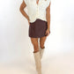 Uncorked Faux Leather Skort