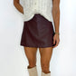 Uncorked Faux Leather Skort