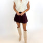 The Flirt Alert Skort - WINE
