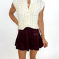 The Flirt Alert Skort - WINE