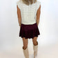 The Flirt Alert Skort - WINE