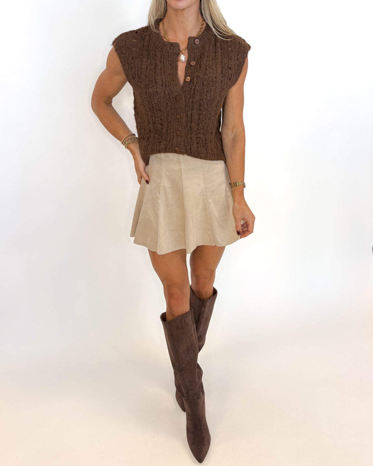 The Flirt Alert Skort – CREAM
