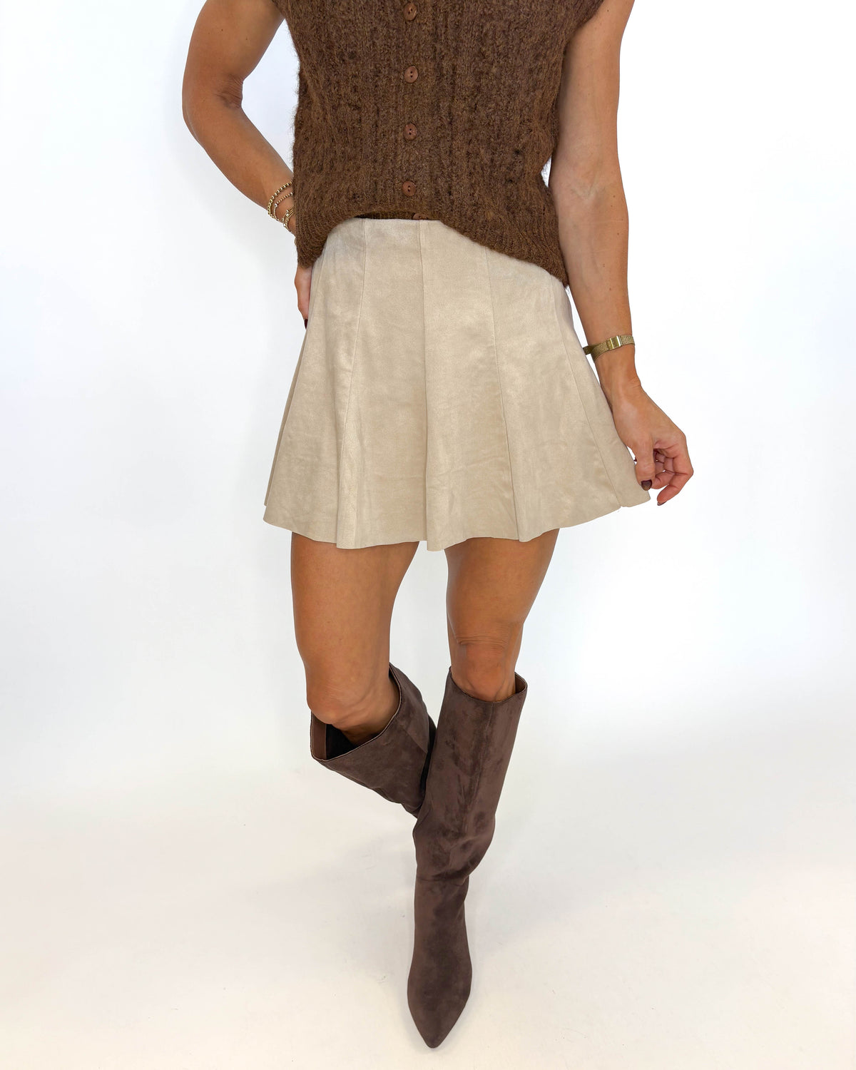 The Flirt Alert Skort – CREAM