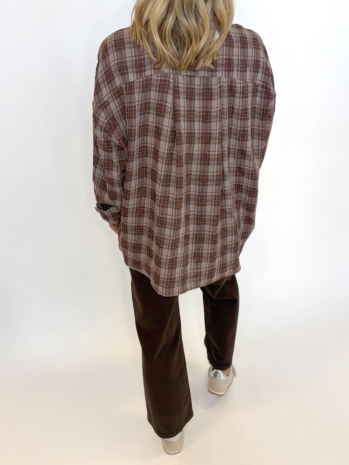 Coffee Run Plaid Top