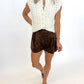 Espresso Hour Suede Shorts