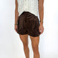 Espresso Hour Suede Shorts