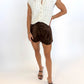 Espresso Hour Suede Shorts