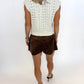 Espresso Hour Suede Shorts