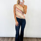 Sunset Striped One Shoulder Top