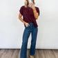 Gathered Edge Tee - 2 COLORS