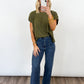 Gathered Edge Tee - 2 COLORS