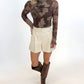 Mocha Floral Mesh Top