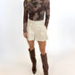 Mocha Floral Mesh Top