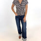 Bonfire Plaid Button-Up Top