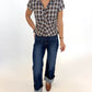 Bonfire Plaid Button-Up Top