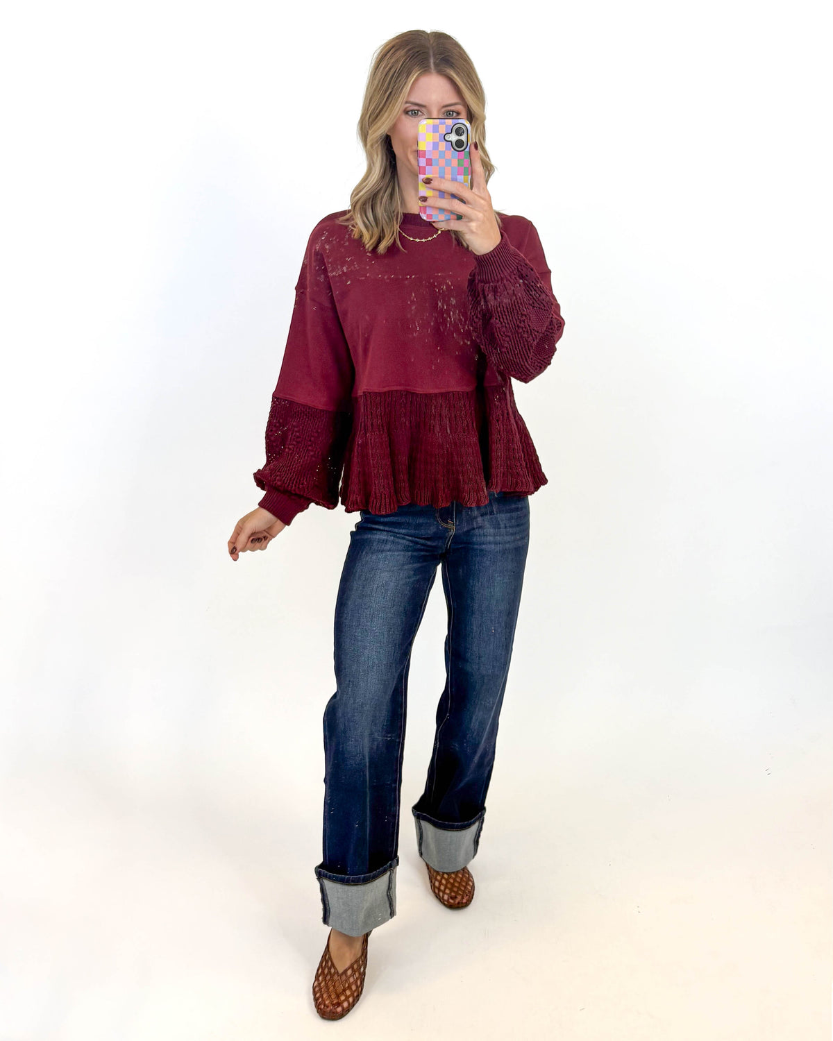 Merlot & Lace Sweatshirt