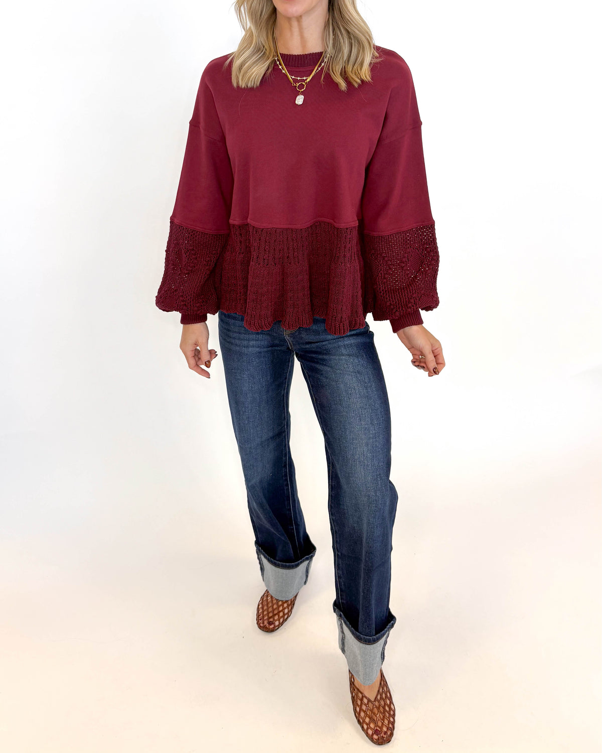 Merlot & Lace Sweatshirt