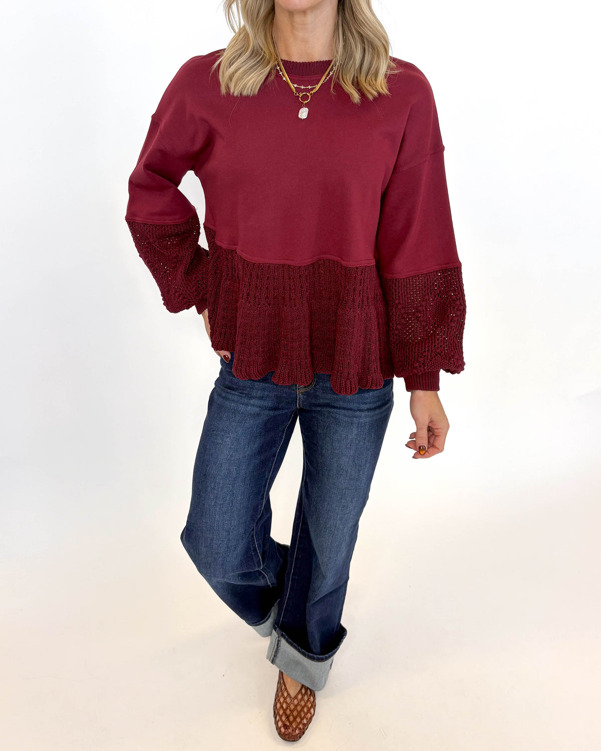 Merlot & Lace Sweatshirt