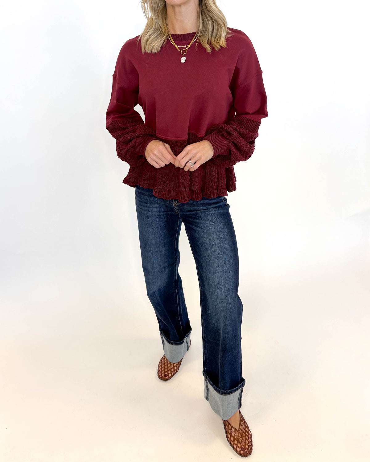 Merlot & Lace Sweatshirt